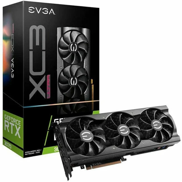 EVGA GeForce RTX 3070 XC3 8GB GDDR6 Graphic Card (08GP53755KL) - Image 1 of 1