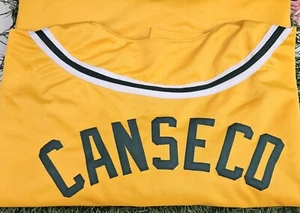 Jose Canseco signiertes Oakland gelbes Baseball Trikot (JSA) - Bild 1 von 2