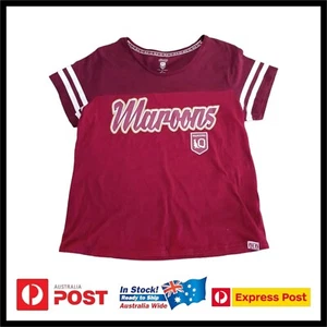 Authentic State of Origin QLD Maroons T-Shirt Kids Size 16 - Picture 1 of 4