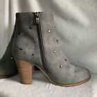 Mint Velvet Dk Grey Ankle Boots Size 7 Suede RRP £149 Never Worn - With Box