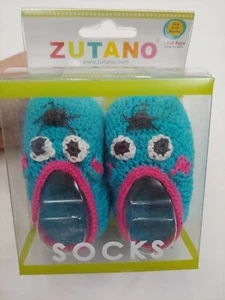 Calcetines cara divertidos Zutano para bebé niña niño talla 0-12 meses - Imagen 1 de 9