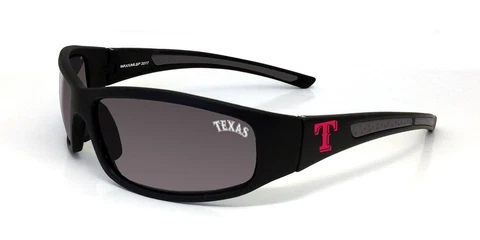 Maxx Sunglasses Stretch MLB Texas Rangers Black HD Grey Smoke Lens Cover