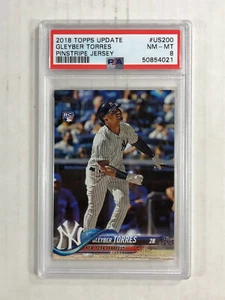 GLEYBER TORRES 2018 Topps Update PINSTRIPE SP RC! PSA NM-MT 8! #US200! YANKEES! - Picture 1 of 2