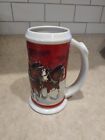 2004 Anheuser Busch Budweiser Holiday Christmas Beer Stein Clydesdales 25Th
