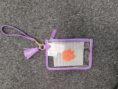 Wristlet Clear Purse - Clemson University Cover