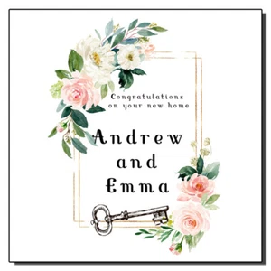 Personalised New Home Card Floral New House - Picture 1 of 1