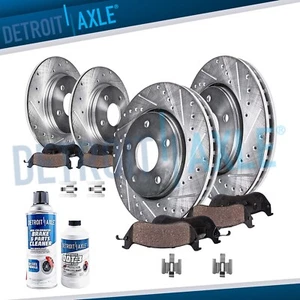 Front Rear Drilled Rotors Brake Pads for Ford Taurus Mercury Sable Continental - Picture 1 of 8