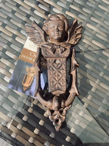 Cherub Door knocker Angel Bronze Heavy Gardman BNWT Cover