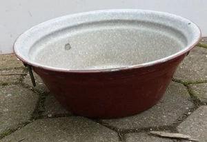 altes Email Nr. 1907/25 Garten Deko Pflanzkübel Schale Schüssel - Bild 1 von 1