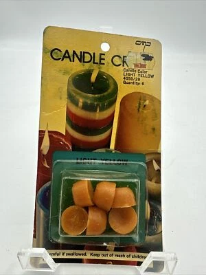 Candle Craft 6 Light Yellow Candle Dye Melts For Coloring Wax - NIP 4050/29 - Image 1 of 2