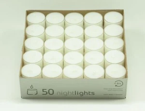 Teelichte Nightlight Parafin überdurchschnittliche Brenndauer 50 Stück - Picture 1 of 1