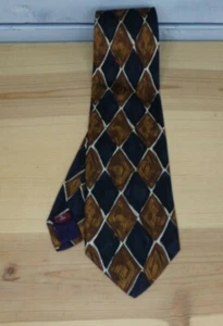 JOS A BANK Executive Collection Seidenkrawatte für Herren - schwarz/braun Diamanten 082  - Bild 1 von 6