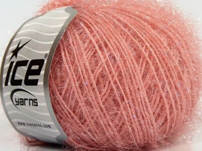 Pink Sparkle Soft 68315 Ice Yarns Metallic Lurex Nylon Eyelash Yarn 50g 153y - Image 1 of 4