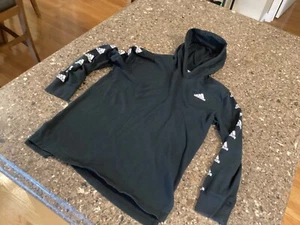 Adidas Pullover Lightweight Hoodie Unisex Youth Medium(8-10) Black - Picture 1 of 12