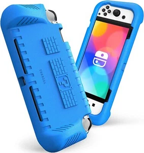 Kids Case for New Nintendo Switch OLED Model 2021 Shockproof Cover +2 Card Slots - Picture 1 of 13