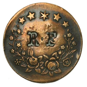 Gettone Jeton Token con contromarca Contremarque RF Victoria Regina - Imagen 1 de 2