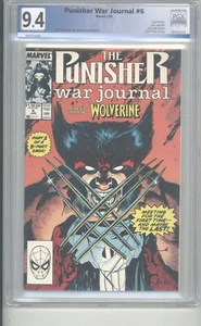 PUNISHER WAR JOURNAL #6 PGX 9.4 "1ST PUNISHER VS WOLVERINE BATTLE" - Picture 1 of 2