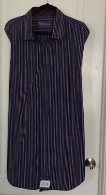 CAMISA A RAYAS INGLESA PARA HOMBRE CON LOGO Talla 3XLT MANGA LARGA CON PUÑO EN CONTRASTE Foto 1 de 4