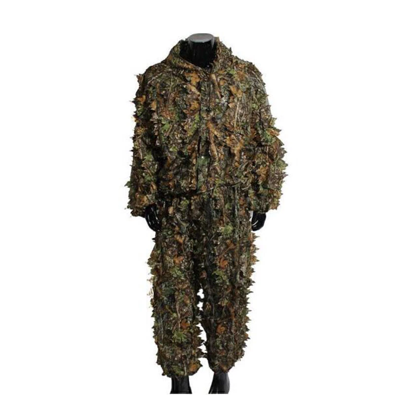 3D Ghillie Suit woodland Tarnanzug Camo Camouflage Kleidung Jagd Einheitsgröße - Bild 1 von 4