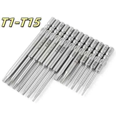 Torx Screwdriver Bit 4mm Round Shank Impact Socket Driver Bit High TorqueT1-T15 - Image 1 of 4