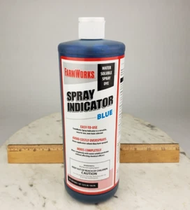 Farm Works Blue Spray Pattern Indicator Concentrate 1 Quart Dye Water Soluble 32 - Picture 1 of 9