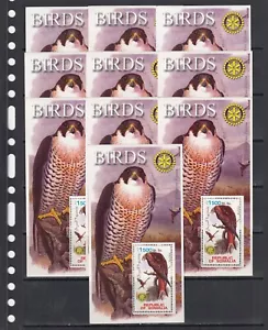 Falcons Birds of Prey Rotary 2002 Somalia MNH 1 S/s Perf X 10 Wholesale Lot - Bild 1 von 1