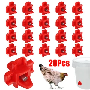 20Pcs Chicken Nipples Automatic Waterer Poultry Drinker Hen Duck Quail Drinking - Picture 1 of 9