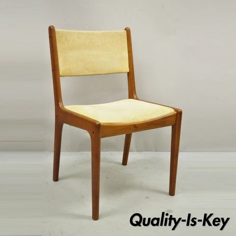 Vintage Mid Century Modern Danish Style Teak Wood Dining Chair by Sun Furniture Cover