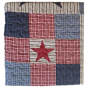 Virah Bella Mountain Cabin Americana Star Full Queen Quilt & Shams, 3 Piece Set - Picture 1 of 3