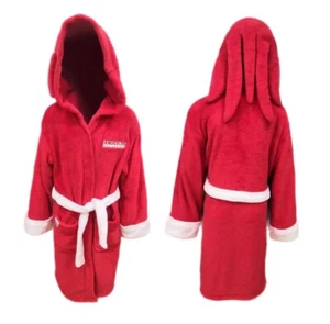 Official Sonic the Hedgehog Knuckles Hooded Kids Bathrobe Dressing Gown 10-12Yrs - Picture 1 of 5