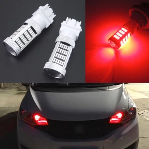 2pcs Red 3157 3457 4114 4157 DRL Daytime Running Lights 92-4014-SMD LED Bulbs - Picture 1 of 12