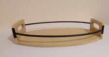 Decocrated Wood Tray Winter 2021 Driftwood Black Metal Oval Serving Tray