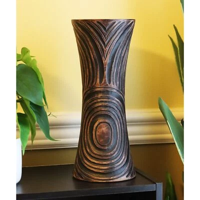 Florero Seráfico 12" Alto Grande Decorativo Estilo Europeo, Marrón 12" Foto 1 de 4