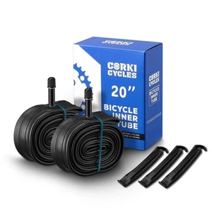 Cycles 20” Bike Tubes Butyl Rubber 2 Pack Fit 1.75-2.125, Bicycle Inner Tube ... - Picture 1 of 7
