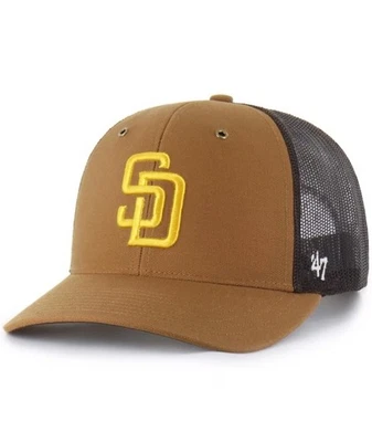 Gorra Carhartt X '47 San Diego Padres Team MLB Trucker Snapback De colección Marrón Foto 1 de 4