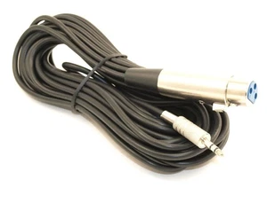 Cable XLR 3P hembra de 25 pies a 3,5 mm TRS (audio equilibrado) macho - Imagen 1 de 2