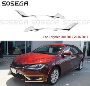 Parachoques delantero izquierdo y derecho para Chrysler 200 2015 2016 2017 molduras cromadas exteriores - Imagen 1 de 7