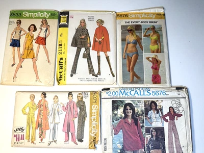 Vintage Lot of (5) 70’s Sewing Patterns Simplicity/ McCalls (B4) - Image 1 of 4