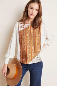 Anthropologie Sammi Pailletten-Top von Tiny Gr. Small mehrfarbig Blumenmuster neu Etikett $ 98 - Bild 1 von 8