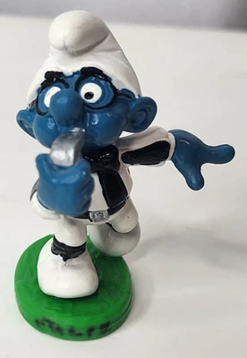 Los Pitufos 20191 Pitufo Brainy Árbitro Fútbol Ref Figura Juguete Vintage PVC Figura Foto 1 de 4