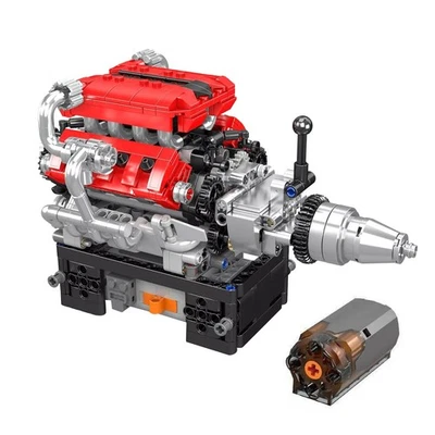 V8 Engine Motor Mechanical Engineering Model Building Block Toy Collection New - Image 1 of 4
