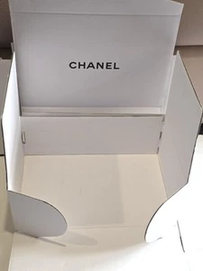 Chanel White Storage Box Transport Gift Cartoon Cardboard Thick Box 16 x 8” - Picture 1 of 5