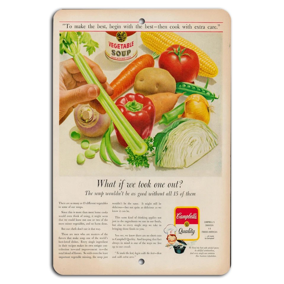 Vintage Vegetable Soup Art: Complete Flavor, Classic Appeal - Image 1 of 1