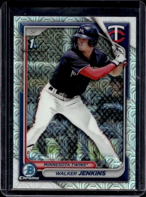 2024 Bowman Mega Box Walker Jenkins Chrome 1st Prospect Mojo Refractor #BCP-43 - Image 1 of 2
