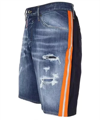 -82% OFF Bermuda Denim Dsquared2 Pantalones Cortos Relajados: Talla 48 Talla Real M Cintura 40cm Foto 1 de 4