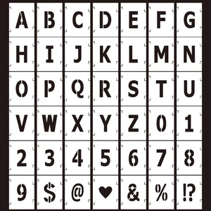 42Pcs Letter Stencils - 3 Inch Letters & Numbers Interlocking Stencil 3 inch - Picture 1 of 7