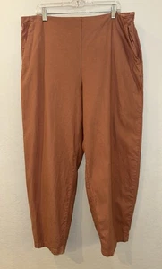 Eileen Fisher Womens Clay Ankle Lantern Pant NWOT $178 Cotton Hemp Loose  Sz XL - Picture 1 of 10