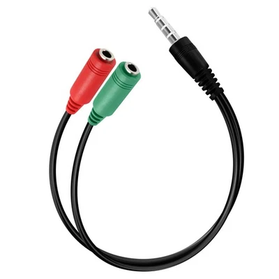 Akyga, 3.5mm Audioadapter TRRS auf Doppelklinke Headset und Mikrofon - Bild 1 von 4