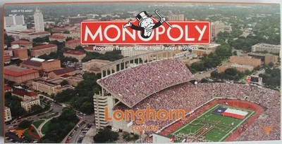 Monopoly USAopoly Longhorn Edition 1998 Hasbro University of Texas-Austin Game - Image 1 of 4