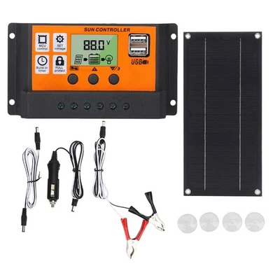 600W Solarpanel Set mit 100A 18V Regler Solarladung für Außen5697 - Bild 1 von 4